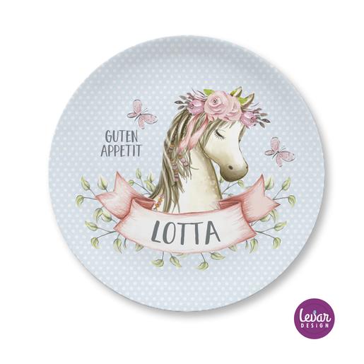 Kindergeschirr Set Pferd | Kindergeschirr aus Melamin. BPA frei und hergestellt in Deutschland. | Artikelnummer: 7066-4411-6161 -3