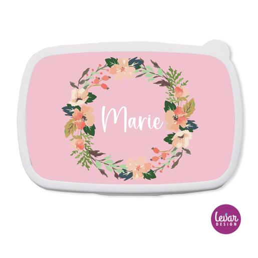 Blumenkranz, Blüten, Brotdose für Kinder mit Namen  | Tolle Brotdose mit Namen personalisiert | Artikelnummer: 13820871 -4