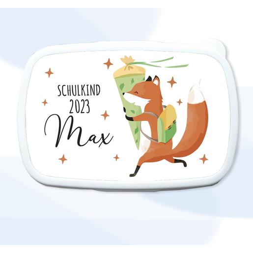 Brotdose für Mädchen und Jungen | Schlau wie ein Fuchs | Personalisierte Geschenke für Kinder  | Tolle Brotdose für Kinder zum Schulanfang  | Artikelnummer: 3502-0247-1125 -4