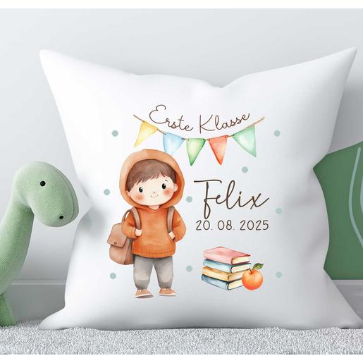 Personalisiertes Kissen zur Einschulung 2026 | Weiches Kissen mit Füllung 2 farbig | Artikelnummer: 5570-6117-4171 -2