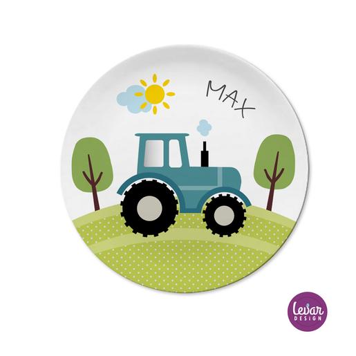 Kindergeschirr Set Traktor Bauernhof | Geschirrset aus Melamin BPA frei | Artikelnummer: 5101-6576-6436 -2