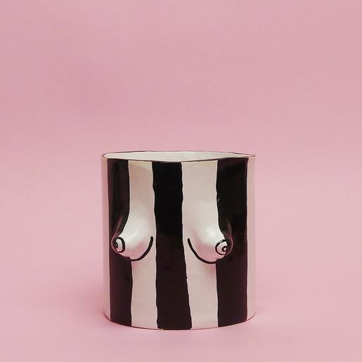 gestreifter Boob Pot 