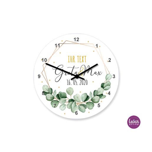 Geschenk Hochzeit Wanduhr  | Personalisierte Wanduhr | Artikelnummer: kiwa2ha18 -2