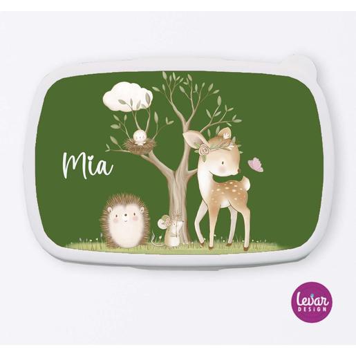 Brotdose, Lunchbox Waldtiere | Tolle Brotdose mit Namen personalisiert | Artikelnummer: 12123 -1