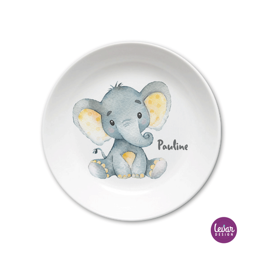 Melaminteller Schale Babyelefant | Kinderteller mit Namen BPA frei | Artikelnummer: 0588-6575-2663 Kopie