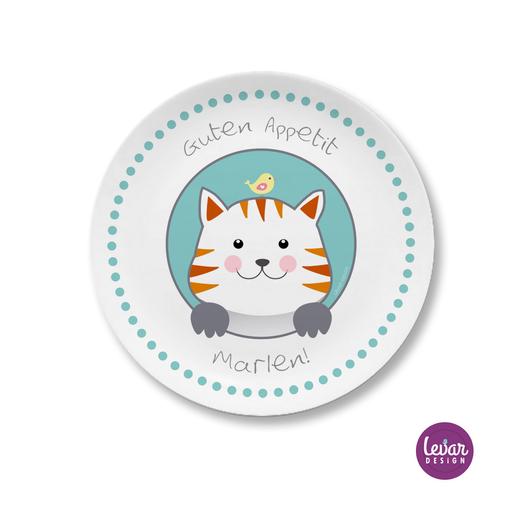 Kinderteller Koala | Zauberhafter Melamineller mit Namen | Artikelnummer:  	kitelkat18 -1