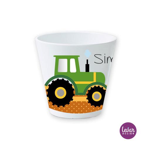 Trinkbecher, Kinderbecher Traktor | Kindergeschirr aus Melamin BPA frei | Artikelnummer: 4680-8037-5447 -1
