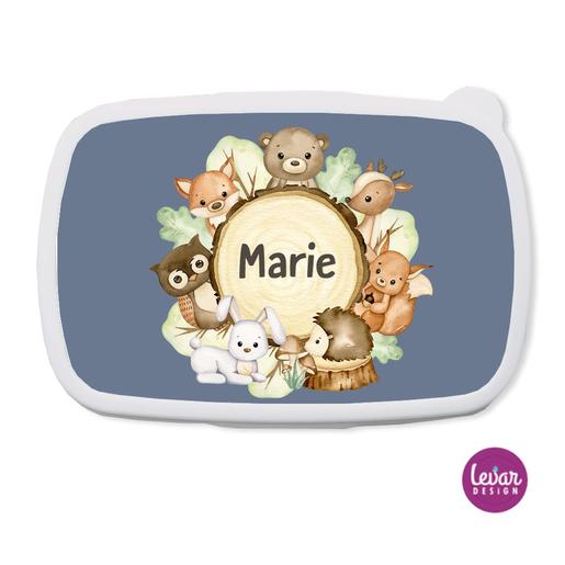Brotdose, Lunchbox Waldtiere | Tolle Brotdose mit Namen personalisiert | Artikelnummer: 23456 -5