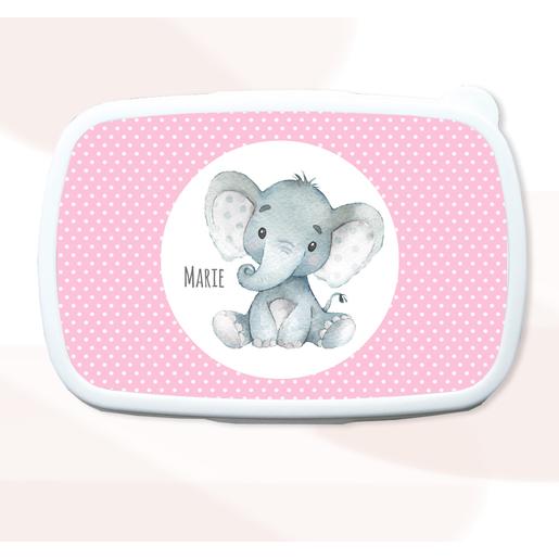 Brotdose für Mädchen und Jungen | Elefant | Personalisierte Geschenkidee für Kinder | Tolle Brotdose mit Namen personalisiert | Artikelnummer: 107138423 -1