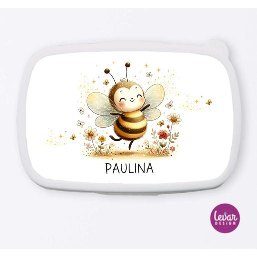 Biene Brotdose für Kinder  | Tolle Brotdose mit Namen personalisiert | Artikelnummer: 3363-1234-0461 -7