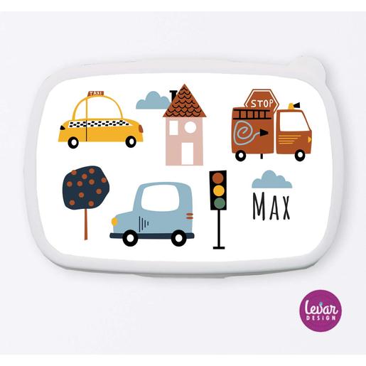 Personalisierte Brotdose | Autos | Tolle Brotdose mit Namen personalisiert | Artikelnummer: 2216-4422-3625