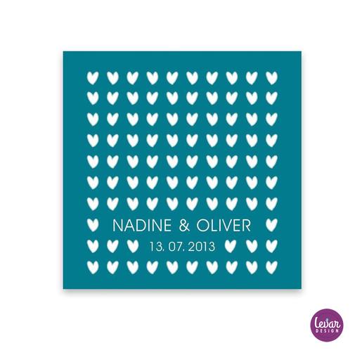 Fineart-Kunstdruck Herzen petrol |  | Artikelnummer: 49363686 -1