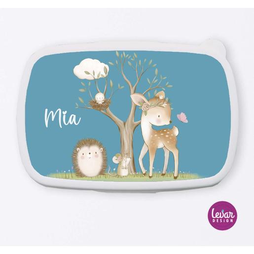 Brotdose, Lunchbox Waldtiere | Tolle Brotdose mit Namen personalisiert | Artikelnummer: 12123 -2