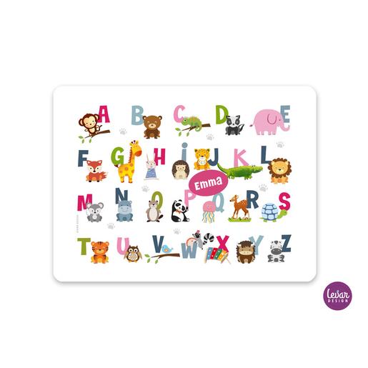 Platzset, Tischset, Alphabet  | Zauberhaftes Tischset Namen, abwischbar | Artikelnummer: 114219815 -6