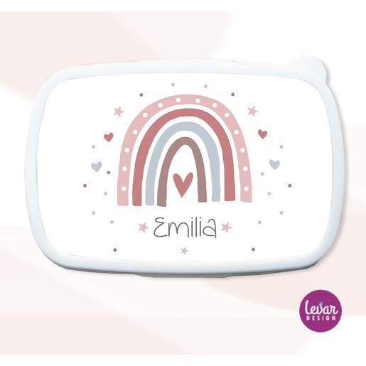 Tolle Brotdose für Mädchen und Jungen | Regenbogen | Personalisierte Geschenkidee für Kinder | Tolle Brotdose mit Namen personalisiert | Artikelnummer: 1708-8314-1221 Kopie Kopie