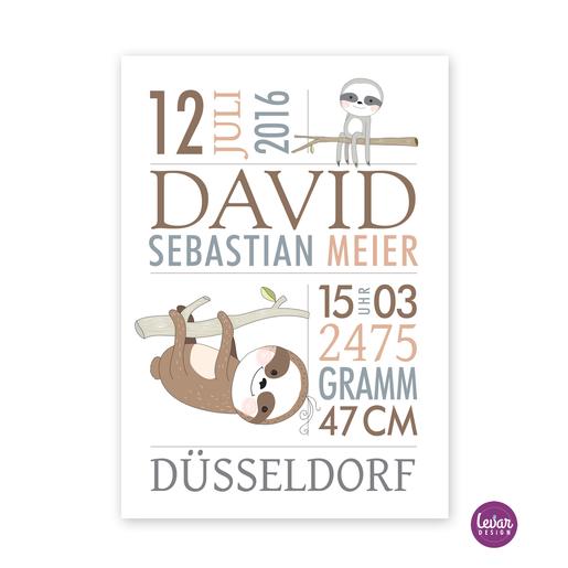 Personalisiertes Dino -Baby-Poster  | Baby Poster personalisiert mit Namen | Artikelnummer: 113393783 -2