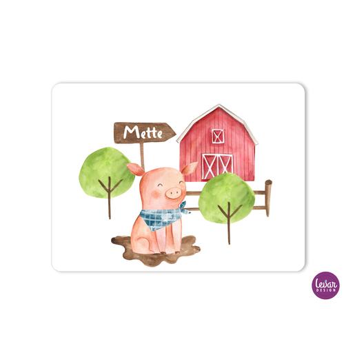Tischset, Platzdeckchen, Fuchs | Abwischbares Tischset mit Namen personalisiert | Artikelnummer: 4427-8183-8681 -1