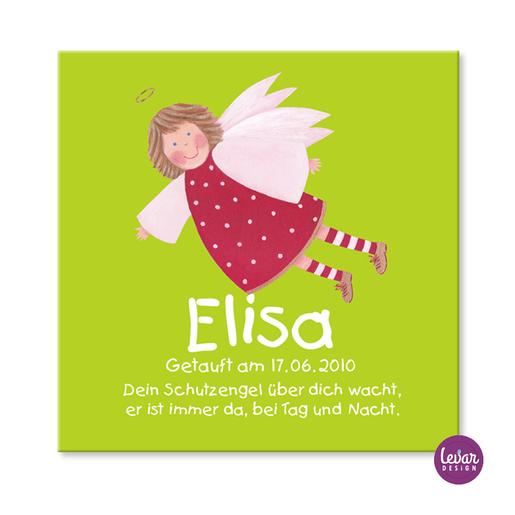 Schutzengelbild mit Gedicht Leeloo | Personalisiertes Geschenk zur Geburt oder Taufe für Mädchen | Artikelnummer: 9102651 -2