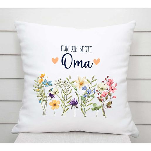 Kissen personalisiert, Oma | Weiches Dekokissen mit Füllung  | Artikelnummer: 8810-8332-8381 -4