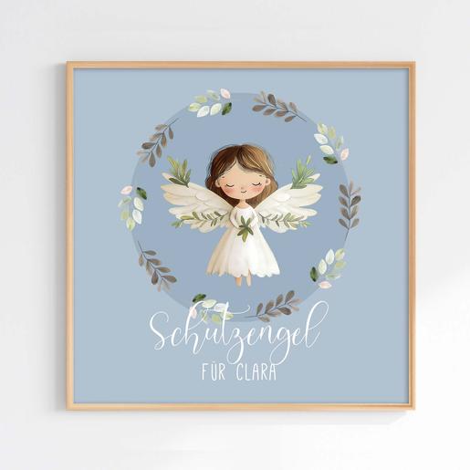 Schutzengel Kunstdruck für Mädchen von Levar Design | Personalisiertes Geschenk zur Geburt oder Taufe  | Artikelnummer: 9102656 200