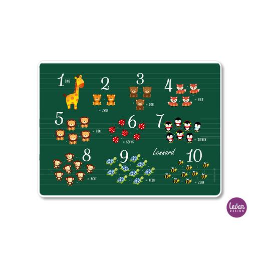 Platzset, Platzdeckchen, Tischset, Zahlen Tiere  |  | Artikelnummer: 126226055 -3