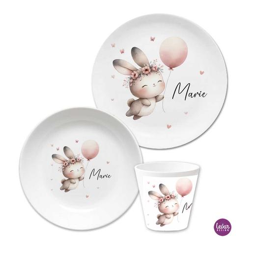 Geschenk mit Namen für Kinder - Osterteller  | Kinderteller, Trinkbecher mit Namen aus Melamin BPA frei | Artikelnummer: 74655387 -2