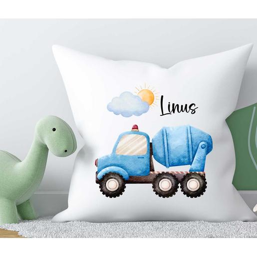 Babykissen mit Füllung, Traktor | Weiches Kissen mit Füllung für Kinder zur Geburt und Taufe | Artikelnummer: 0500-0632-2334 -2