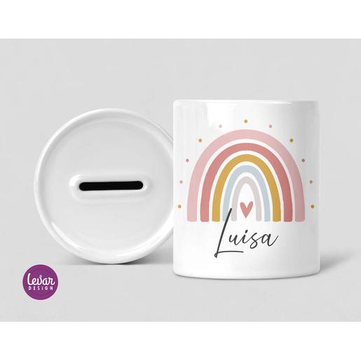 Spardose Regenbogen | Tolle Spardose mit Wunschnamen | Artikelnummer: 225588
