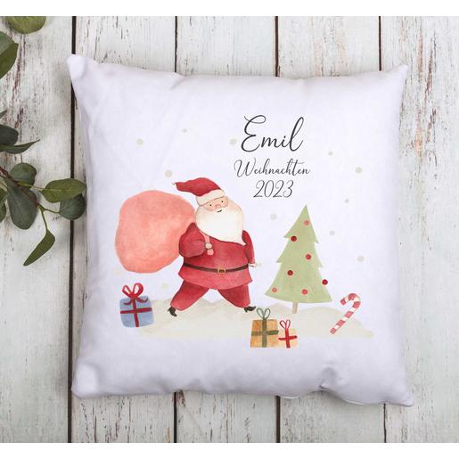 Geschenk Weihnachten Advent für Junge & Mädchen | Kissen mit Füllung - Nikolaus | Weiches Kinderkissen personalisiert mit dem Namen  | Artikelnummer: 8834-8528-8303 Kopie