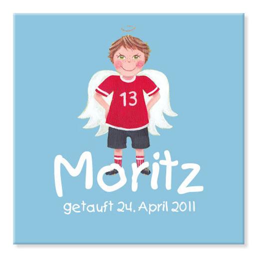Schutzengelbild Lukas  | 20x20x3 cm | Artikelnummer: schutzunilukas -1