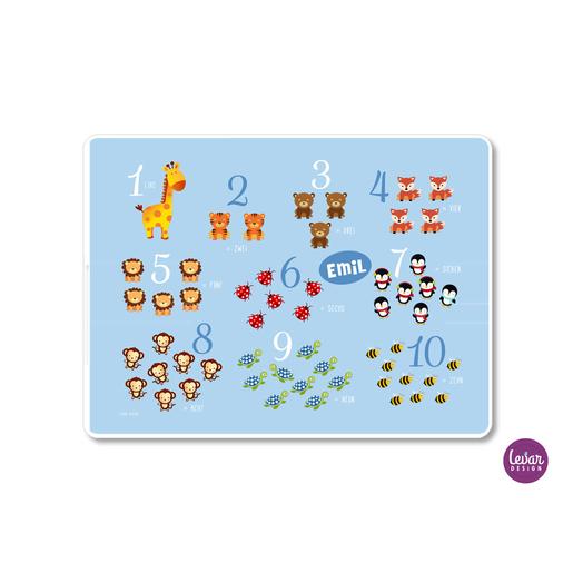 Platzset, Platzdeckchen, Tischset, Zahlen Tiere  |  | Artikelnummer: 126226055 -1