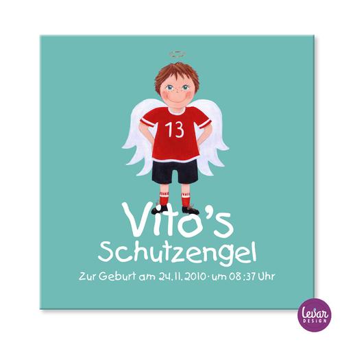Schutzengelbild Lukas  | 20x20x3 cm | Artikelnummer: schutzunilukas -2