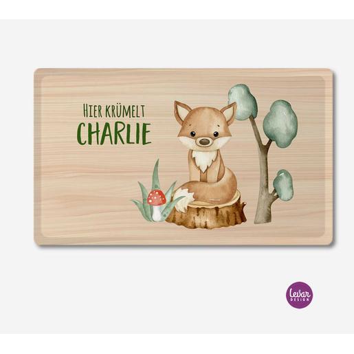 Personalisiertes Frühstücksbrettchen Holzdekor | Brettchen aus Melamin, BPA frei und hergestellt in Deutschland | Artikelnummer: 1116645512-2