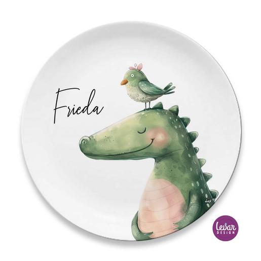 Giraffe Kindergeschirr Set mit Namen personalisiert | Melamingeschirr BPA frei, hergestellt in Deutschland  | Artikelnummer: 3308-0164-8113 -4