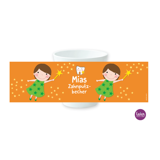 Zahnputzbecher | Zahnfee |   | Becher aus Melamin BPA frei, hergestellt in Deutschland | Artikelnummer: 124337471-4