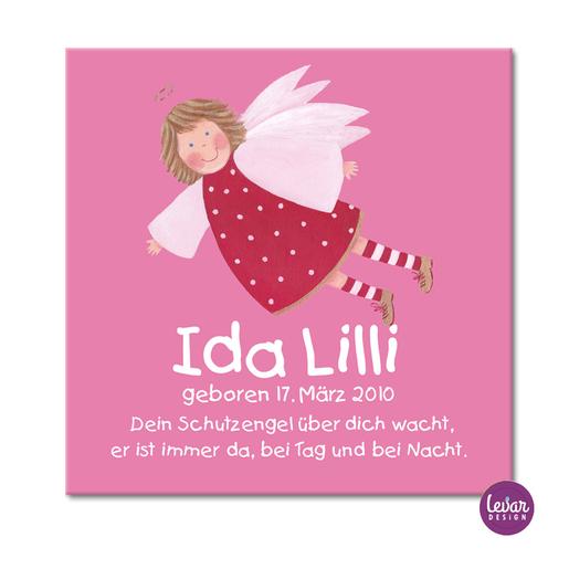 Personalisiertes Geschenk Baby zur Geburt | Schutzengelbild mit Gedicht | Taufgeschenk | Hochwertiger Leinwanddruck zur Geburt oder Taufe für Mädchen | Artikelnummer: 4279374 -3