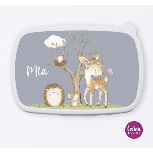 Brotdose, Lunchbox Waldtiere | Tolle Brotdose mit Namen personalisiert | Artikelnummer: 12123 -4