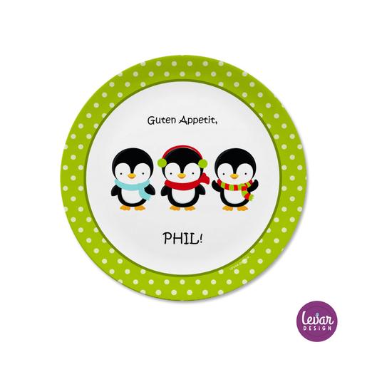 Melaminteller Pinguin | Kinderteller mit Namen BPA frei | Artikelnummer: 68382807 -1
