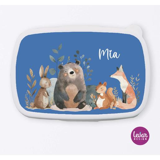 Brotdose | Waldtiere  | Tolle Brotdose mit Namen personalisiert | Artikelnummer: 3136-2730-0837 -3