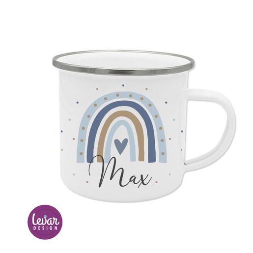 Emailletasse, Emaillebecher, Kindertasse Regenbogen | Tasse mit Henkel | Artikelnummer: 1134-7421-6375 -1