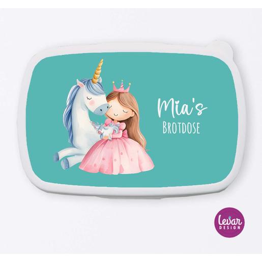 Brotdose für Kinder Prinzessin Einhorn | Tolle Brotdose mit Namen personalisiert | Artikelnummer: 13820872 -7