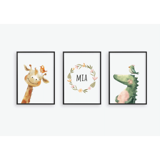 Poster 3er-Set, Waldtiere | Zauberhaftes Posterset - Aquarell-Finartkunstdruck | Artikelnummer: 455880 -2