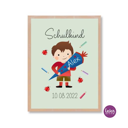 Junge Schulkind  Kunstdruck  | Hochwertiger Kunstdruck auf Aquarellpapier | Artikelnummer: 5802-1600-3148