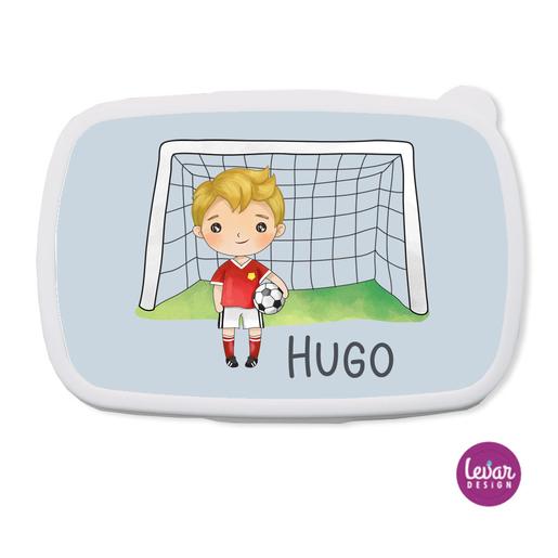 Brotdose für Mädchen und Jungen | Fussball  | Tolle Brotdose mit Namen personalisiert | Artikelnummer: 1604-1534-1464 -5
