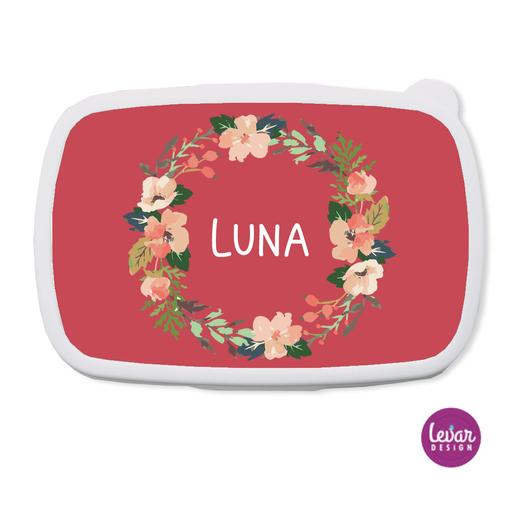 Blumenkranz, Blüten, Brotdose für Kinder mit Namen  | Tolle Brotdose mit Namen personalisiert | Artikelnummer: 13820871 -6