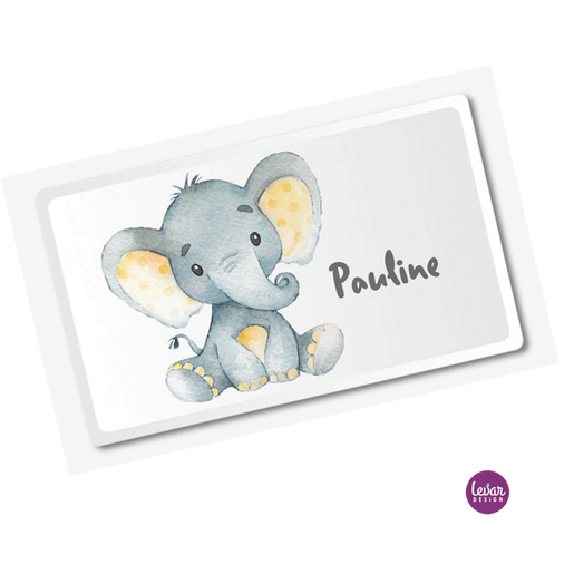 Personalisiertes Geschenk Baby zur Geburt | Geburtsteller – Taufgeschenk – Elefant | Baby Geschenke zur Geburt | Kinderteller Set aus Melamin BPA frei | Artikelnummer: 5310012 -7
