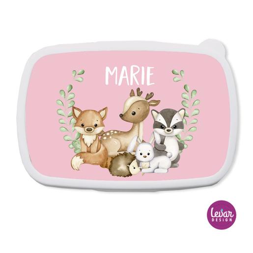 Brotdose für Kinder Waldtiere | Tolle Brotdose mit Namen personalisiert | Artikelnummer: 3618-8724-4031 -3
