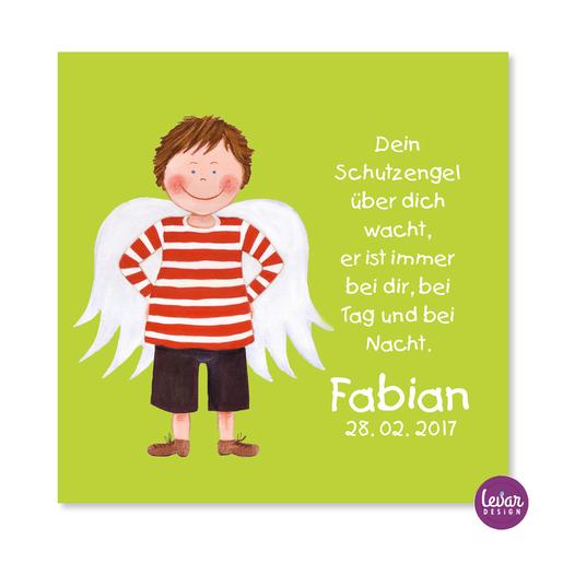 Schutzengelbild mit Gedicht Max | Personalisiertes Geschenk zur Geburt oder Taufe für Babys | Artikelnummer: 9102658 -1