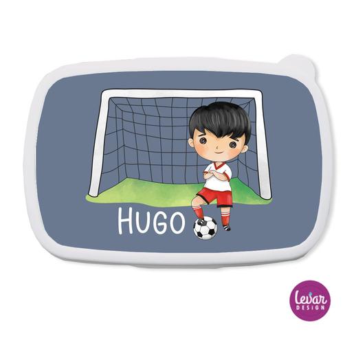 Brotdose für Mädchen und Jungen | Fussball  | Tolle Brotdose mit Namen personalisiert | Artikelnummer: 1604-1534-1464 -6