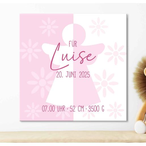 Schutzengelbild zur Geburt für Kinder | Personalisiertes Geschenk zur Geburt oder Taufe für Babys | Artikelnummer: 12316130-54